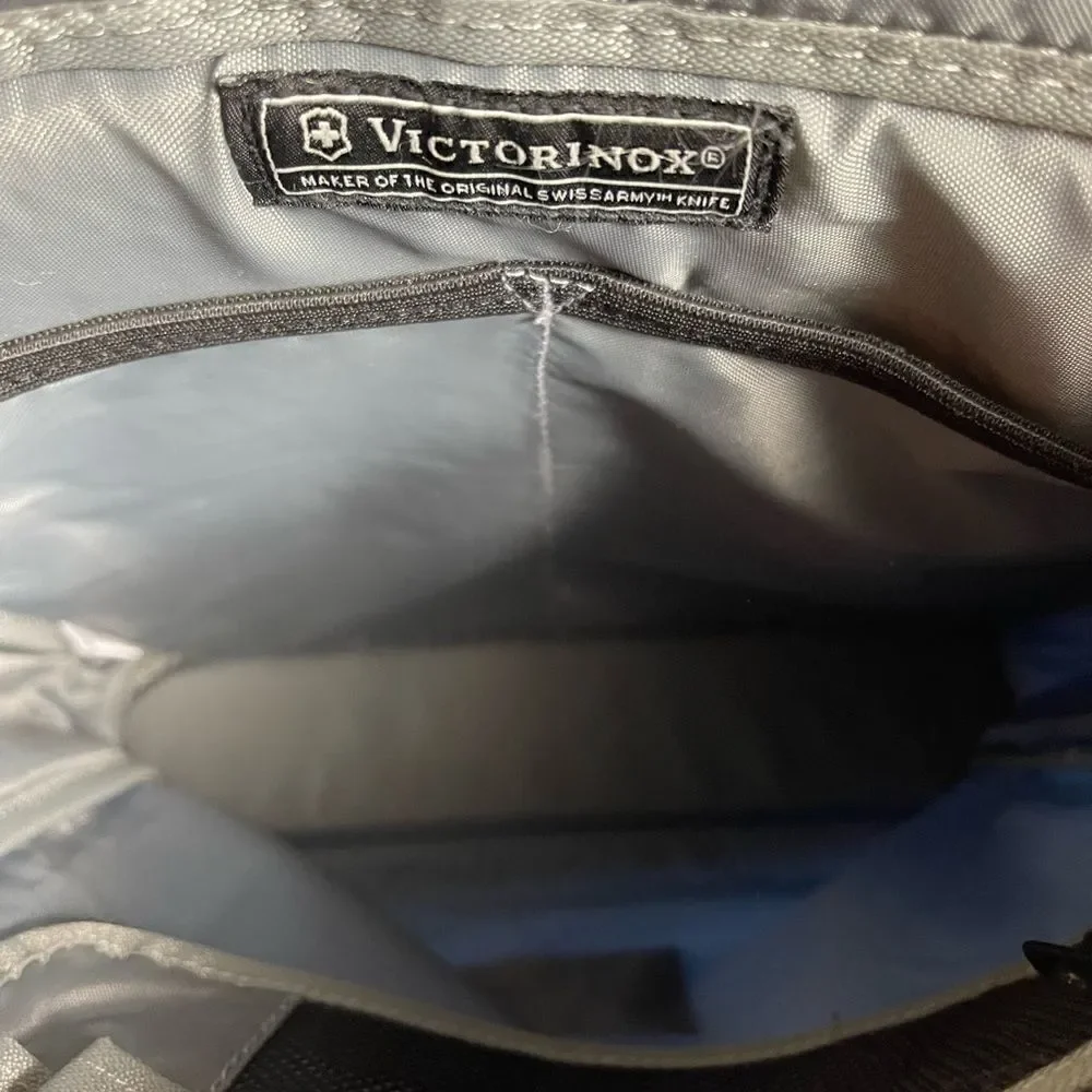 Victorinox Swiss Army Blue and gray office in a bag laptop shoulder bag.